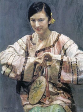 Chinesische Werke - Zg053cD172 Chinesischer Maler Chen Yifei Mädchen